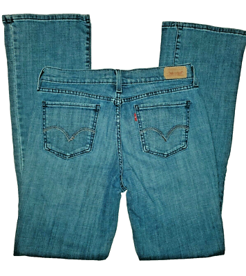Levis 515 Womens Jeans Size 8 L/C Blue Boot Cut Stretch Med Wash