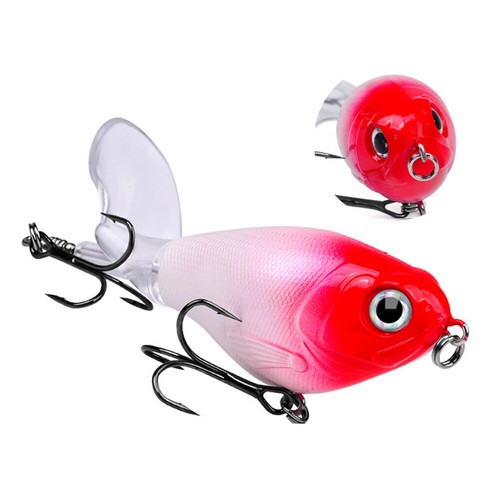 Señuelo de pesca Whopper Plopper 4 piezas Topwater artificial cebo de pesca cola cebo crankbait - Imagen 2 de 24