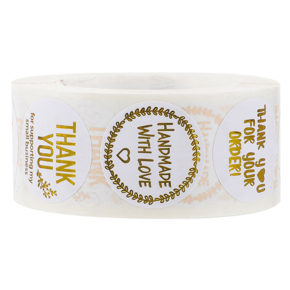 Gold Letter Envelope Stickers for Thank You Tags and Gift Packaging