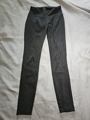 PrAna Pants Womens Size Small Gray Ribbed Stretch Casual Athletic Leggings