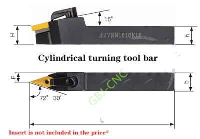CK-CNC 27.5° MVVNN 1616 2020 2525 H16 K16 M16 External turning tool For VNMG (clamp)