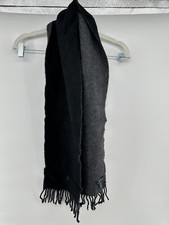 POLO RALPH LAUREN MEN'S VIRGIN WOOL REVERSIBLE SCARF MADE IN ITALY