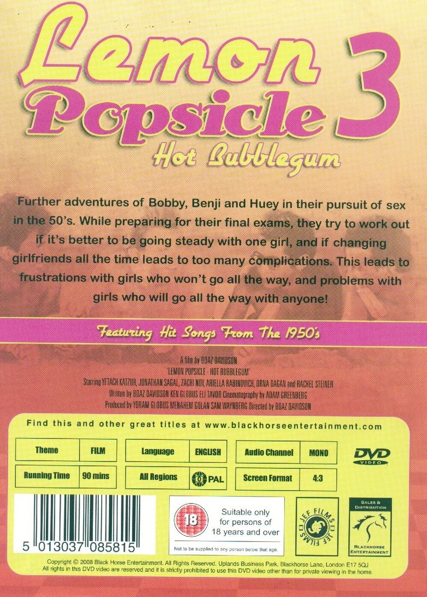 Lemon Popsicle 3 - Hot Bubblegum (DVD) VGC (E3) 5013037085815