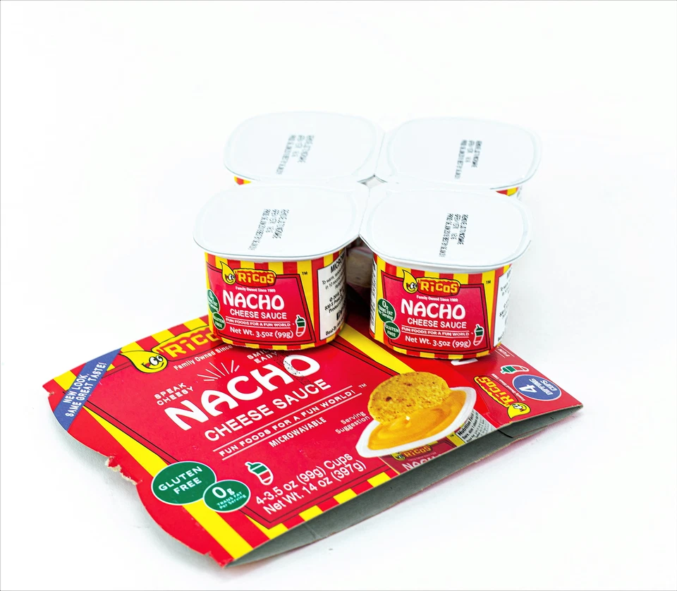 (pacote com 4) Molho de Queijo Ricos Nacho 3,5 oz Xícara, 4 unidades, Prateleira Estável Entrega Rápida - Imagem 4 de 4