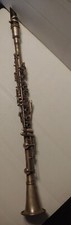 Antique P.X. Laube Silver Plated Clarinet In Case For Parts Or Repair