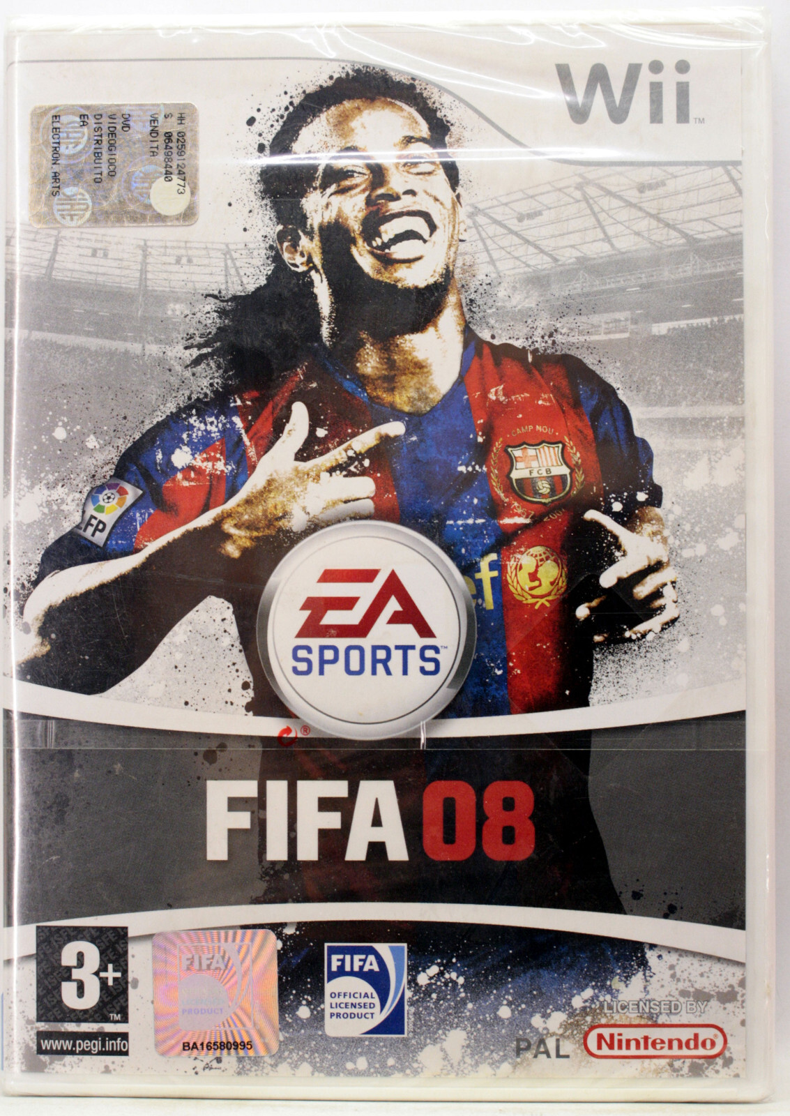 FIFA 08 EA SPORTS WII NUOVO SIGILLATO EDIZIONE ITALIANA TRIANGOLO BLU 82245