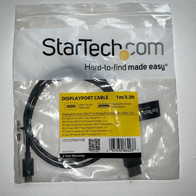 StarTech.com USB-C to Displayport Adapter Cable - 1m