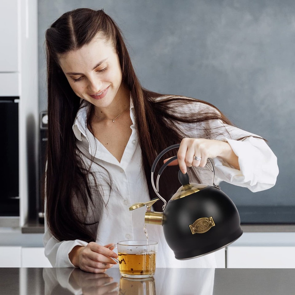 Whistling Tea Kettle Stainless Steel Teapot, Teakettle for Stovetop