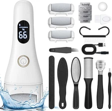 Electric Foot Callus Remover with 3 Speeds - Spa Pedicure Kit for All