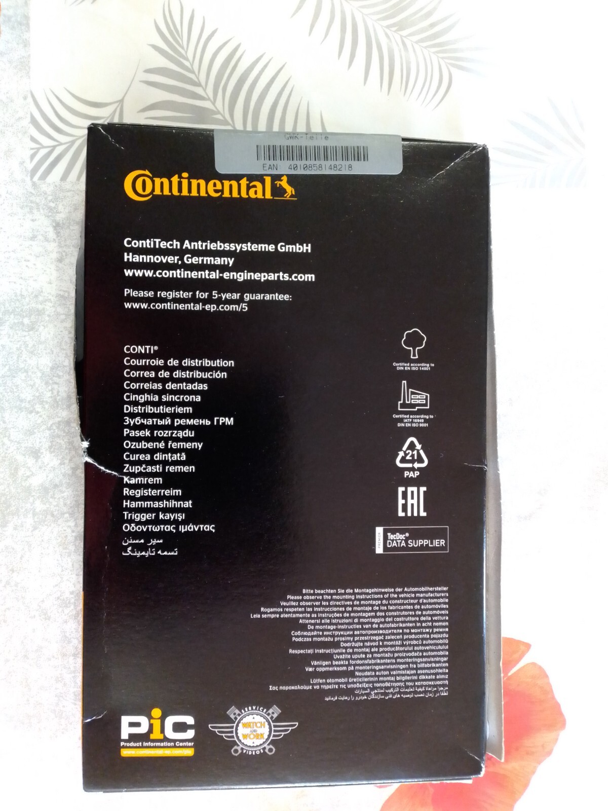 Courroie Distribution CONTITECH CT1184 - Qualité Allemande | Compatible Multi Modèles | Haute Résistance