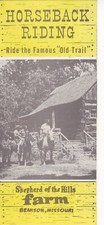 1970's Horseback Riding At Shepherd Of The Hills Farm Brochure