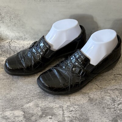 Clarks Marigold Womens Loafers 8M Black Alligator Leather  display picture 1