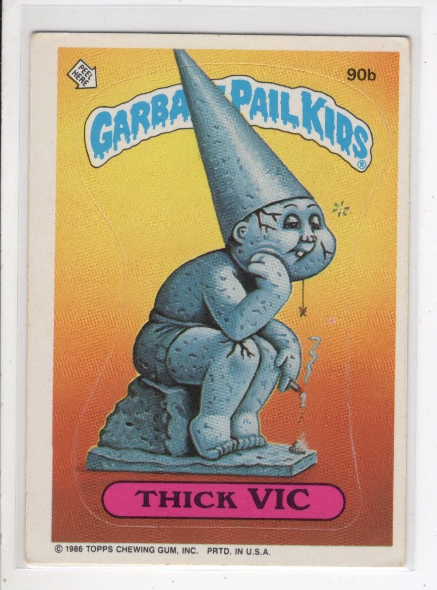 THICK VIC WITH COPYRIGHT TOPPS GARBAGE PAIL KIDS CARD SERIES 3 #90B VG