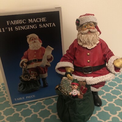 Santa s World Kurt Adler Santa Holding Christmas Toy Bag Vintage 11 
