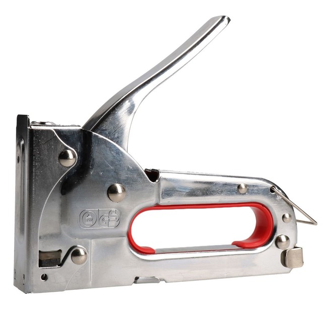 Chrome Staple Gun Hand Operated 48mm Staples Arrow JT21 Stapler Craft