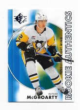 2024-25  UD  SP  BLUE ROOKIE AUTHENTICS - RUTGER MCGROARTY # 133 ROOKIE  CARD