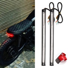 2x Motorcycle LED Strip Light Rear Brake Turn Signal For Honda Suzuki Cafe Racer