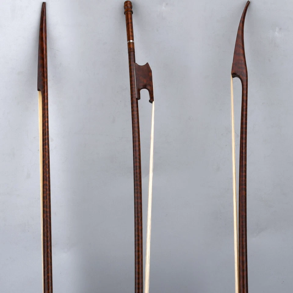 Pro Master Antique Snakewood Viol Da Gamba Bow Bass bow Special Frog Stiff Fast - Image 2 of 4