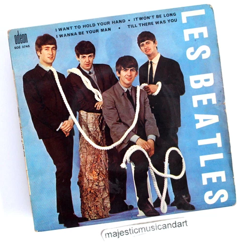 ORIGINAL LES BEATLES 1964 EP 7" VINYL FRANCE RARE