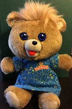 Teddy Ruxpin Hug And Sing Talking Singing Works Great Blue Dress