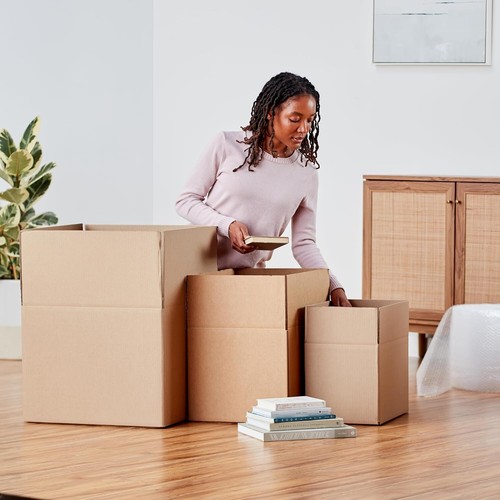 20-Pack Medium Cardboard Moving Boxes - Strong & Easy to Use, 18" x 14" x 12" - 第 12/12 張圖片