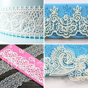 Flower Lace Silicone Fondant Icing  Mould  Wedding  Cake  Mold  