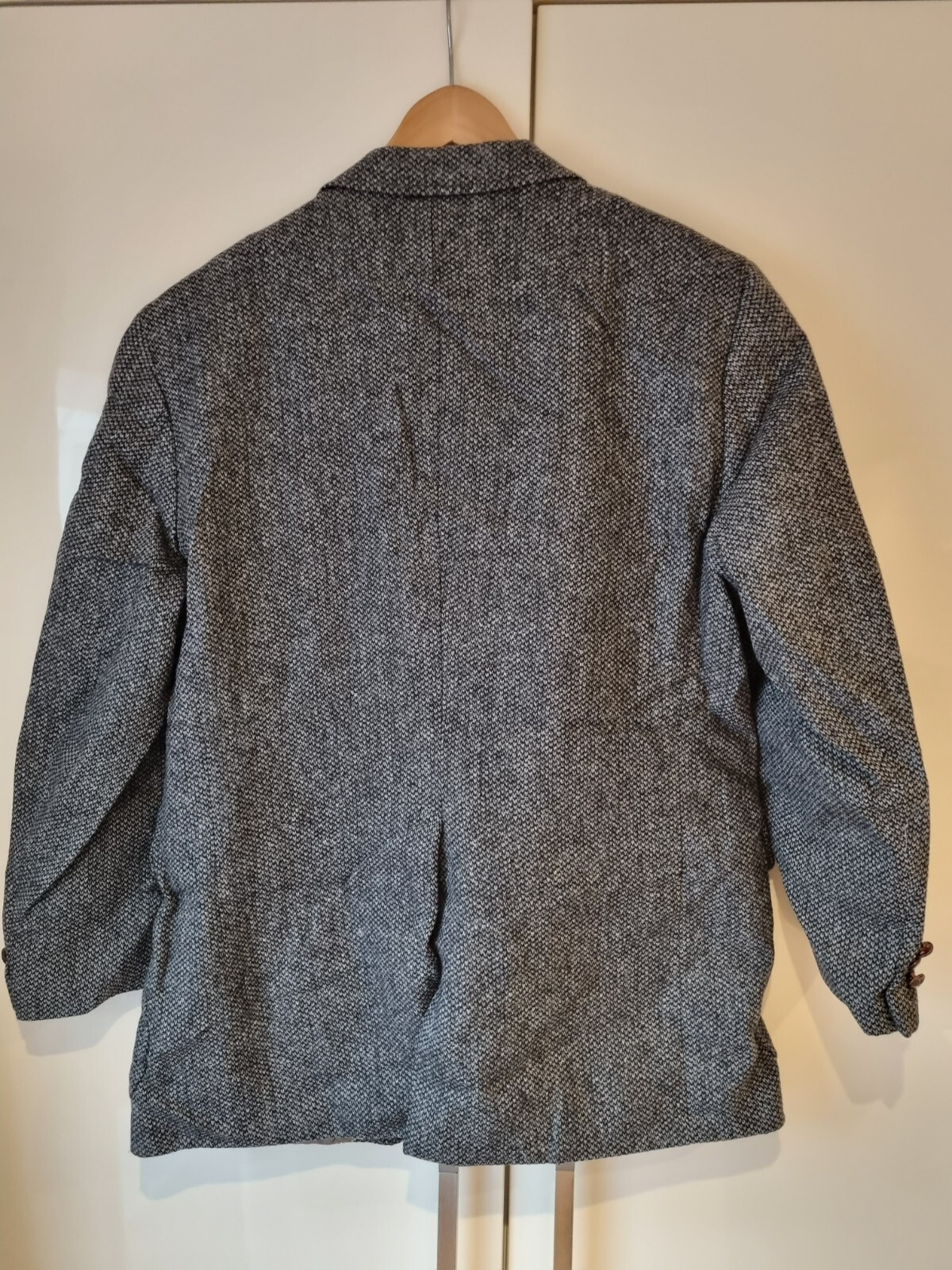 FILA Blazer Vintage Uomo Savile Row Grigio Lana Tweed Jacket 44R K