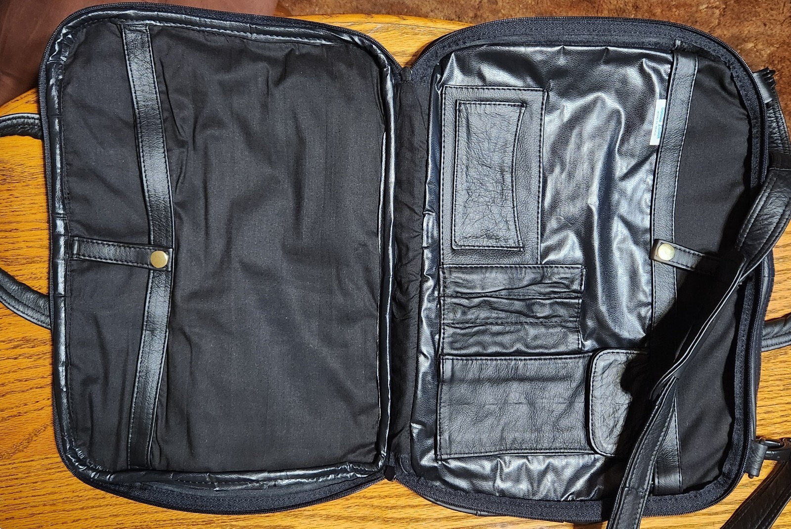 Leather Briefcase/Computer bag Black Measurements… - image 2