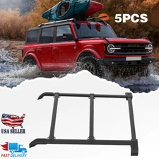 5PCS 330LBS Roof Rack Rail Cross Bar Kit For Ford Bronco Hard TOP 2021 - 2026