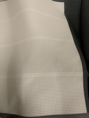 echtes leder Quadratische Perforierung gelochtes Leder Natur/Weiß VW Sitzenleder