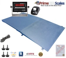 48" x 48" (4' x 4')  Floor Scale / pallet size with Ramp & Printer 2500 x .5 lb