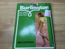 Vintage BURLINGTON Pantyhose Beige Small All Sheer Sandalfoot Style 786