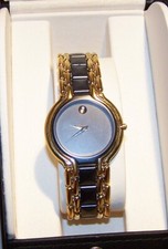 Movado Men's Gold Gun Metal Gray Slim Watch