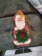 16.5 Inch Wooden Santa Door Hanger