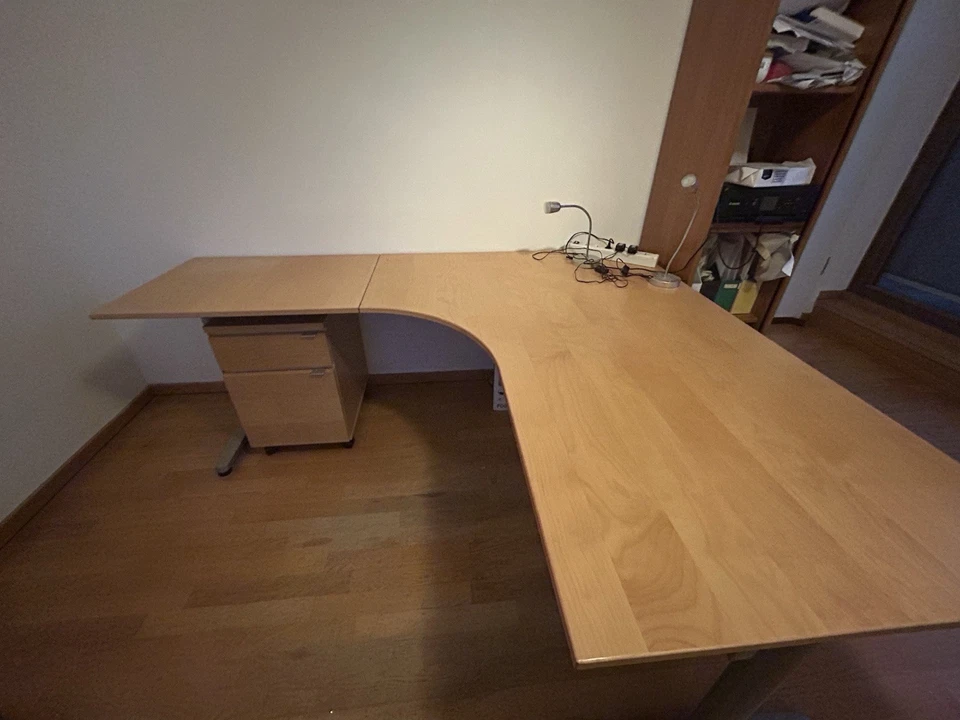 Schreibtisch Computertisch Eckschreibtisch Bürotisch Holz Massiv - Bild 3 von 3