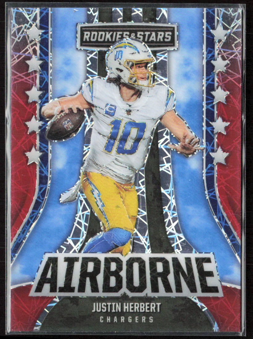 2023 Panini Rookies & Stars #AI-18 Justin Herbert Airborne Longevity