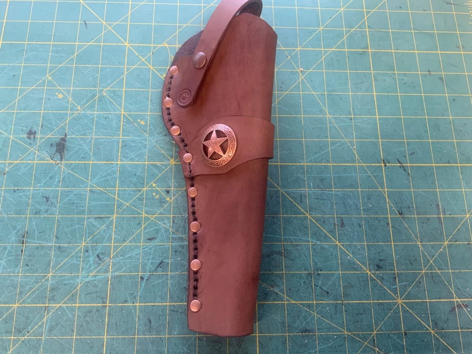 "Funda de cuero hecha a mano derecha 3"" cilindro Taurus Judge" Foto 4 de 4