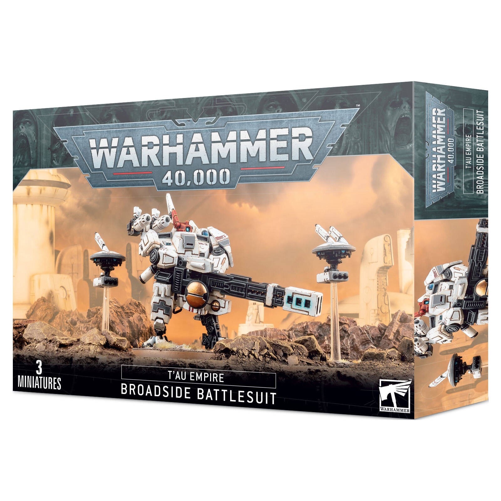 Warhammer 40,000 - Tau Empire XV88 Broadside Battlesuit with Two Drones