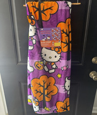 Hello Kitty and Friends Halloween Plush Throw Blanket 50x70in Purple