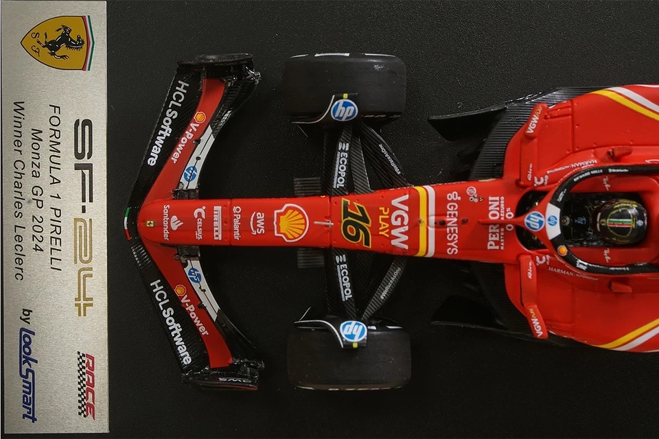 Looksmart 1:43 Charles Leclerc Ferrari SF-24 Vincitore Monza F1 2024 - Immagine 4 di 4