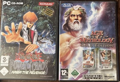 2x Pc Spiele Yugioh Power of Chaos + Age of Mythology Gold Edition
