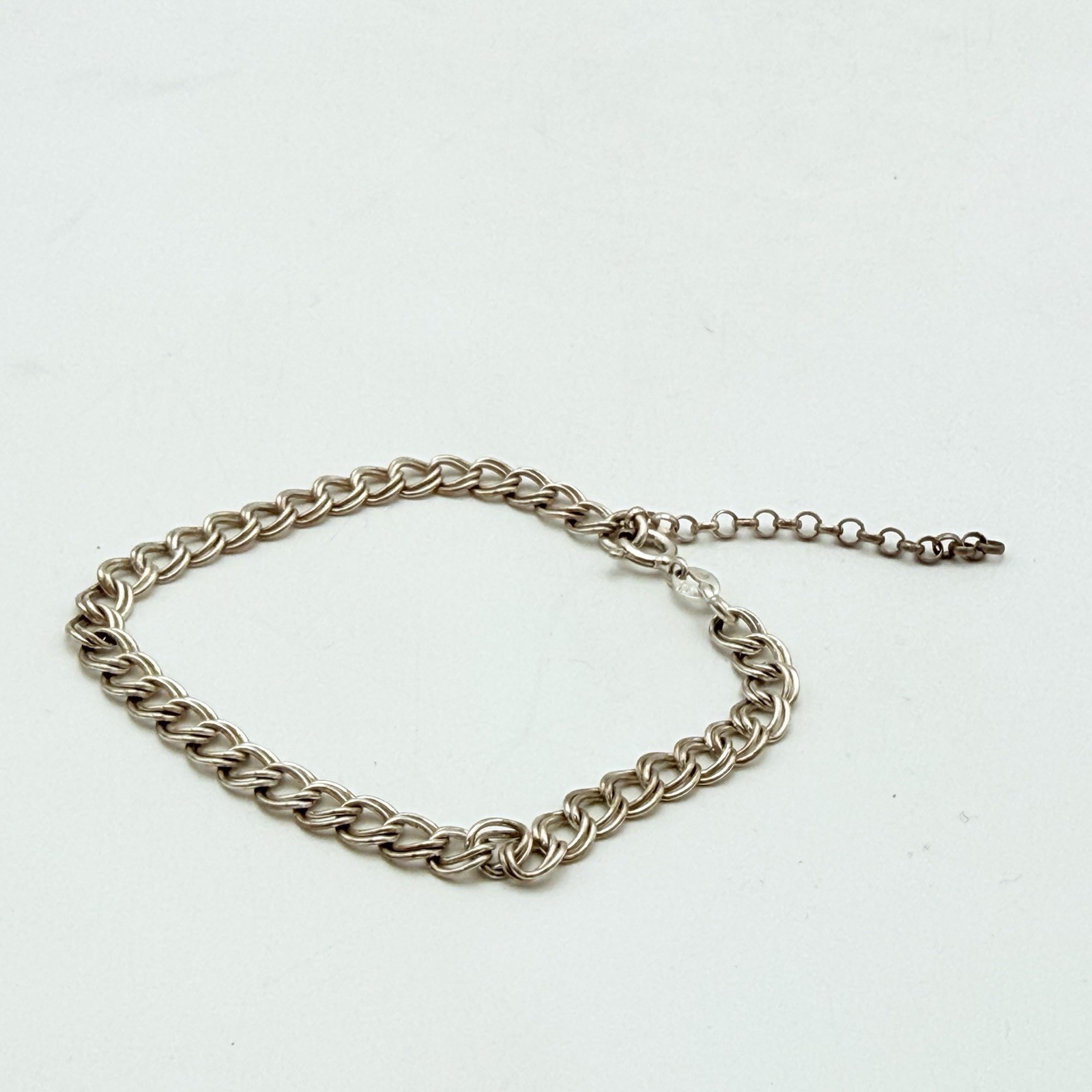 Sterling Silver Double Loop Starter Charm Bracele… - image 5