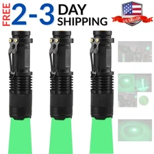 Pack of 3 Single Mode Green LED Flashlight for Hunting Night Observation