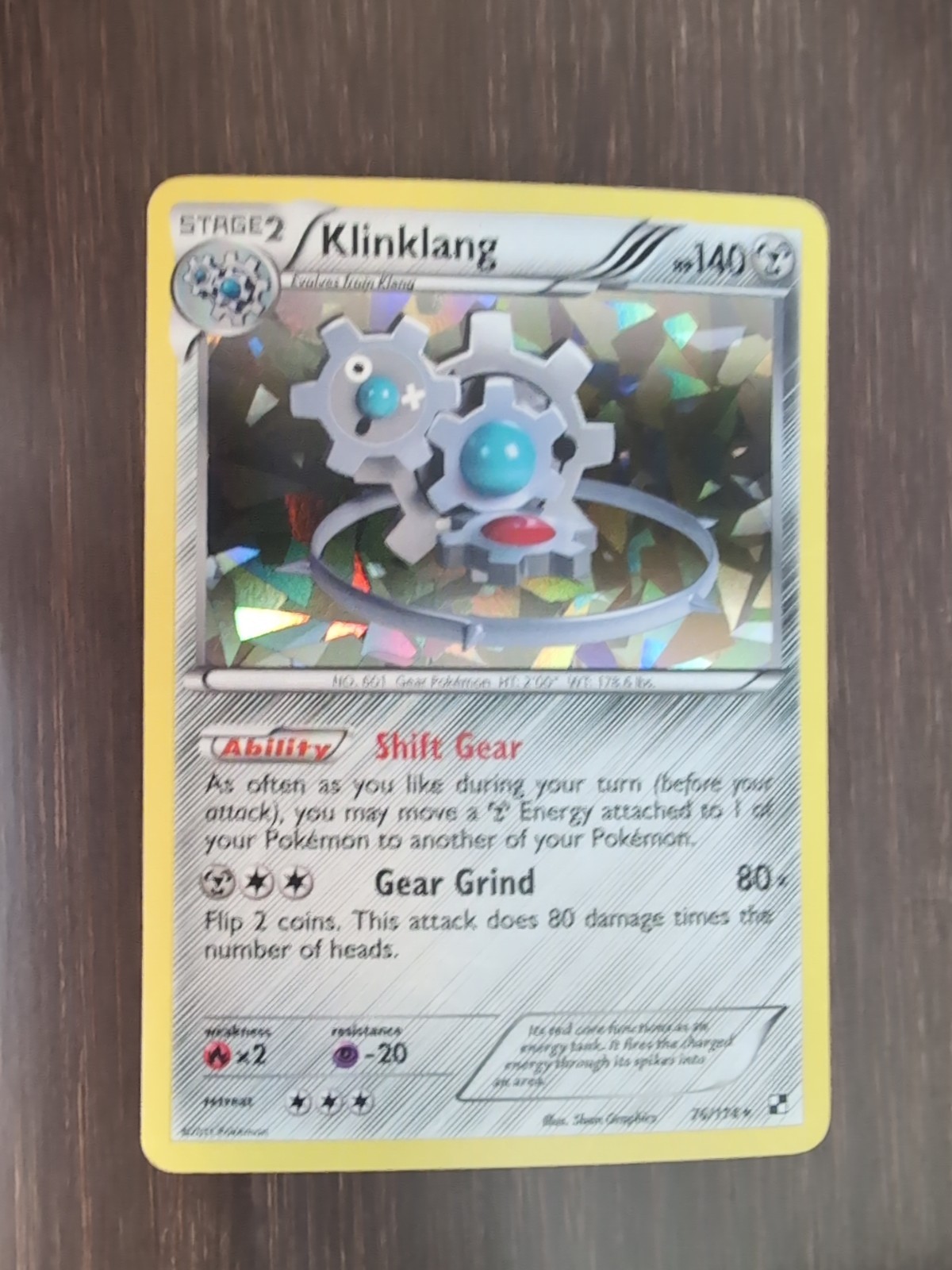 Klinklang 76/114 - Black and White Cracked Ice Holo Promo Blister Exclusives  Lp