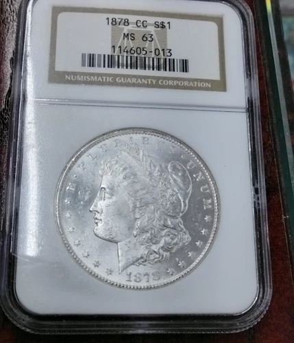 NGC MS 63 1878 CC Morgan Silver Dollar