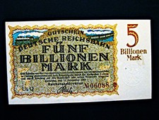 Deutsche Reichsbahn Karlsruhe  5 Billionen Mark  1923  Lit. Q  uncirculiert !!