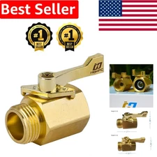 Super Heavy Duty 3/4" Brass Shut Off Valve - Leak-Proof Design for Gardeners