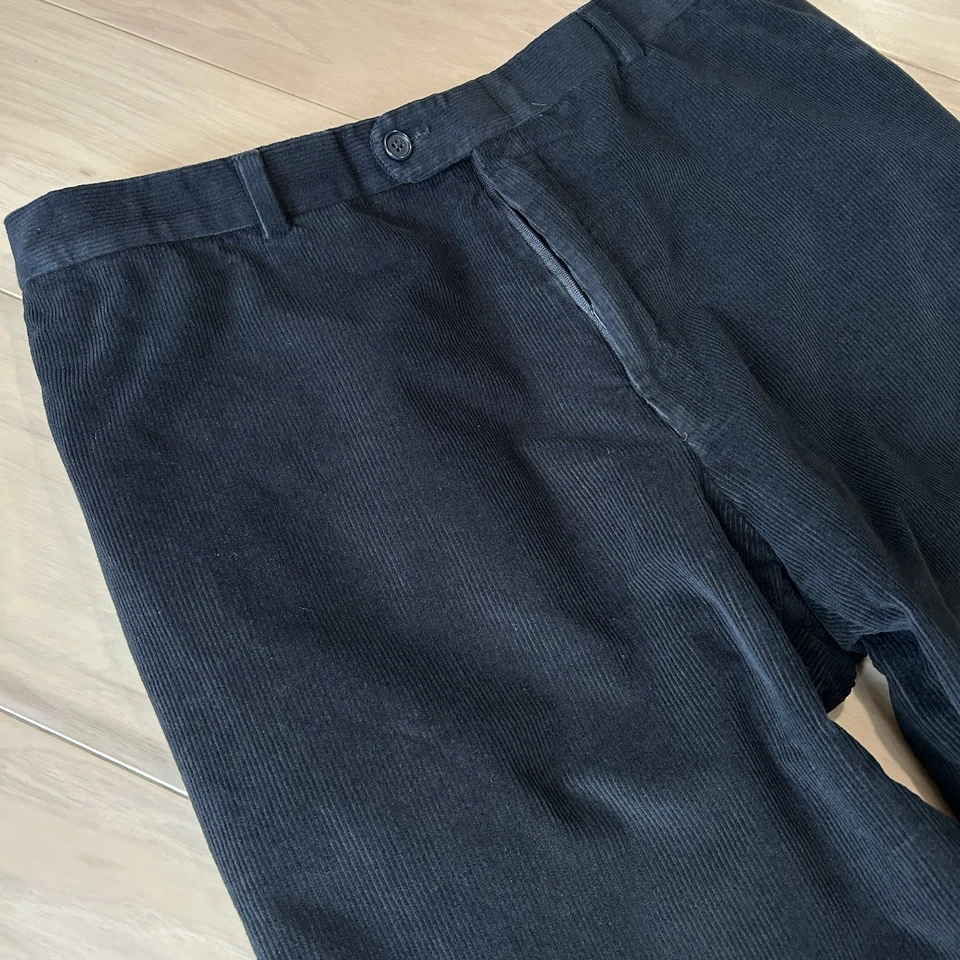 Pantalón Burberry London Pana Negro Hombre 34x28 Foto 2 de 4