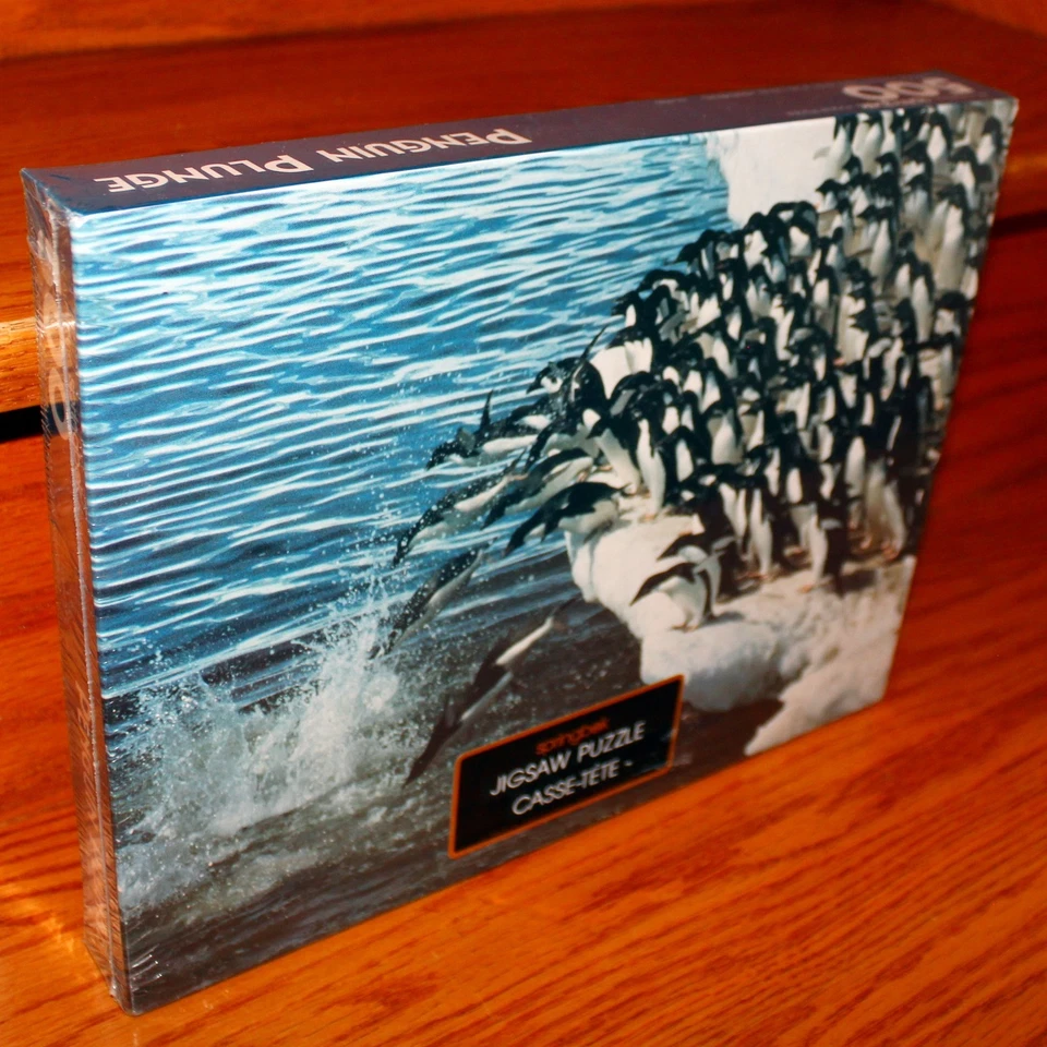 Новый запечатанный винтажный 1989 PENGUIN PLUNGE 500 шт. Springbok головоломка PZL4443 - Изображение 3 из 4