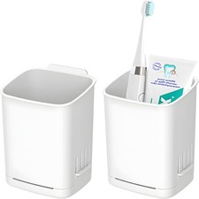 Kitchen Tableware Organizer White , Self-draining Self Adhesive Cup in Shower,